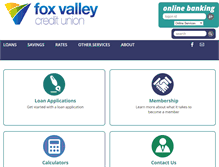Tablet Screenshot of foxvalleycu.com